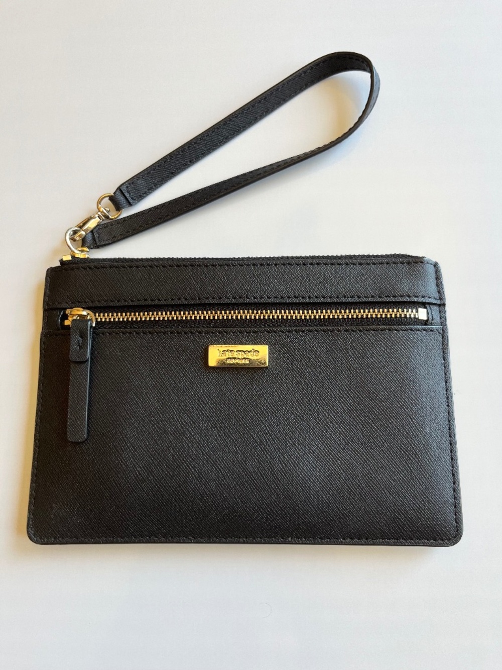 Kate Spade Leather Wristlet Pouch Black
